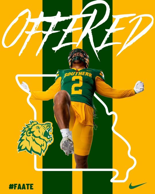 After a great talk with @CoachHoss_ I am excited to announce I have received an offer from Missouri Southern State University! @MOSOFootball @ParkwayNorthFB @Realdeal_314 @coachrobFB74 @NeelyCoach @GSV_STL