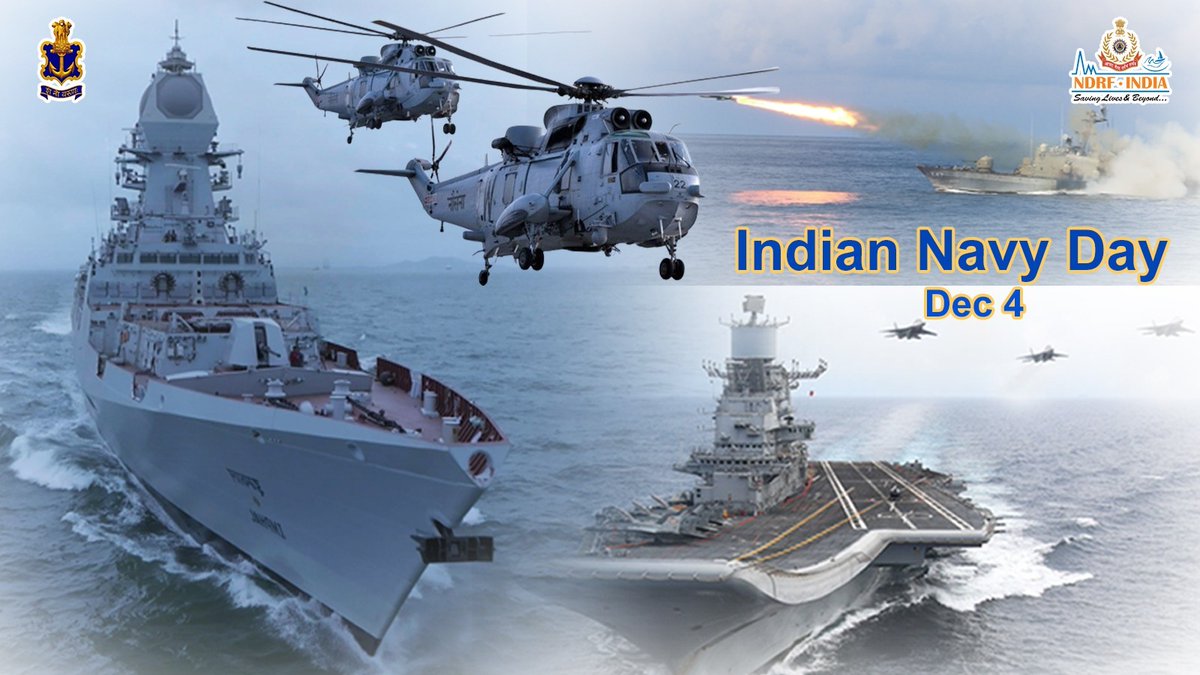 NDRFHQ's tweet photo. DG NDRF Sh. @AtulKarwal & all ranks of #NDRF send their heartfelt greetings to the Naval Warriors, veterans, and families of @indiannavy on the occasion of #NavyDay.
#OpsTrident
#शं_नो_वरुणः 🇮🇳 https://t.co/ZXQR0sV0br