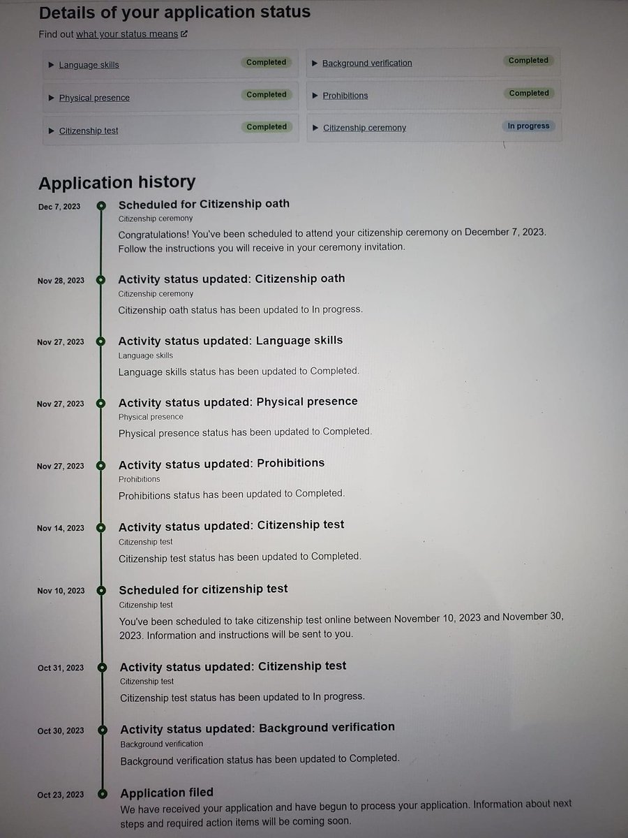 sarahworld27245's tweet photo. 2 photos showing how random & unfair the citizenship applications are processed by #IRCC. 1st one the whole process took 6 weeks while the 2nd one has no update for 8 months since the test! #RespectQueueIRCC #FairQueueIRCC #NewCanadians #MyCitizenship @MarcMillerVM @CitImmCanada https://t.co/nUnihpG8DJ