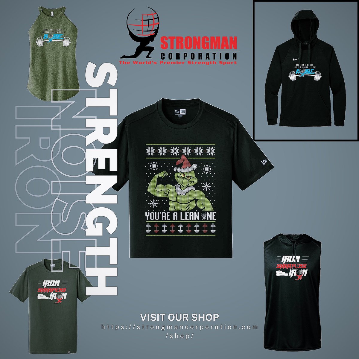 🚨New Merch Alert!!!🚨 

We’ve got new shirts, hoodies, and tons of discounts on past merch just in time for Christmas!

All of these are in limited quantities so check them out!

strongmancorporation.com/shop/

Have a wonderful upcoming week!

#strongman #strongmancorporation #strong