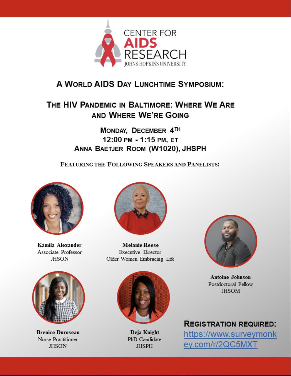 My final event in Baltimore is tomorrow. Was a pleasure putting this together. Please come join us for a #WorldAIDSDay luncheon. Honored to moderate this with alongside so many great people.