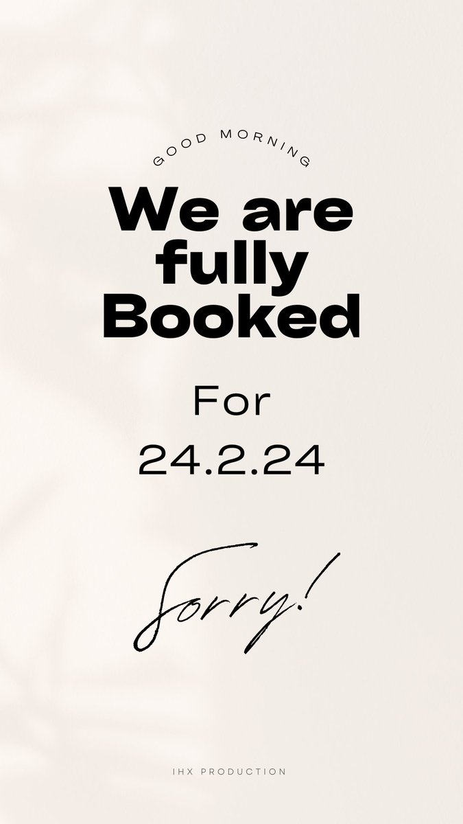 iHX_Production's tweet photo. 24.2.24

Closed for booking 🙏 https://t.co/hQM95qtSsP