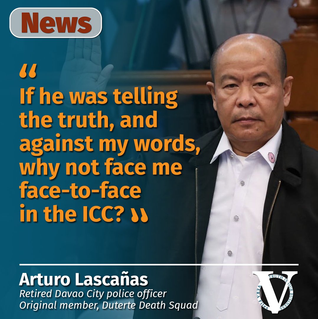 verafiles's tweet image. Arturo Lascañas, former police officer and one of the original members of the Davao Death Squad, talked to VERA Files columnist Antonio J. Montalvan II recently about former president Rodrigo Duterte’s involvement in illegal drugs.

Read the story:  vera.ph/LascanasDutert…