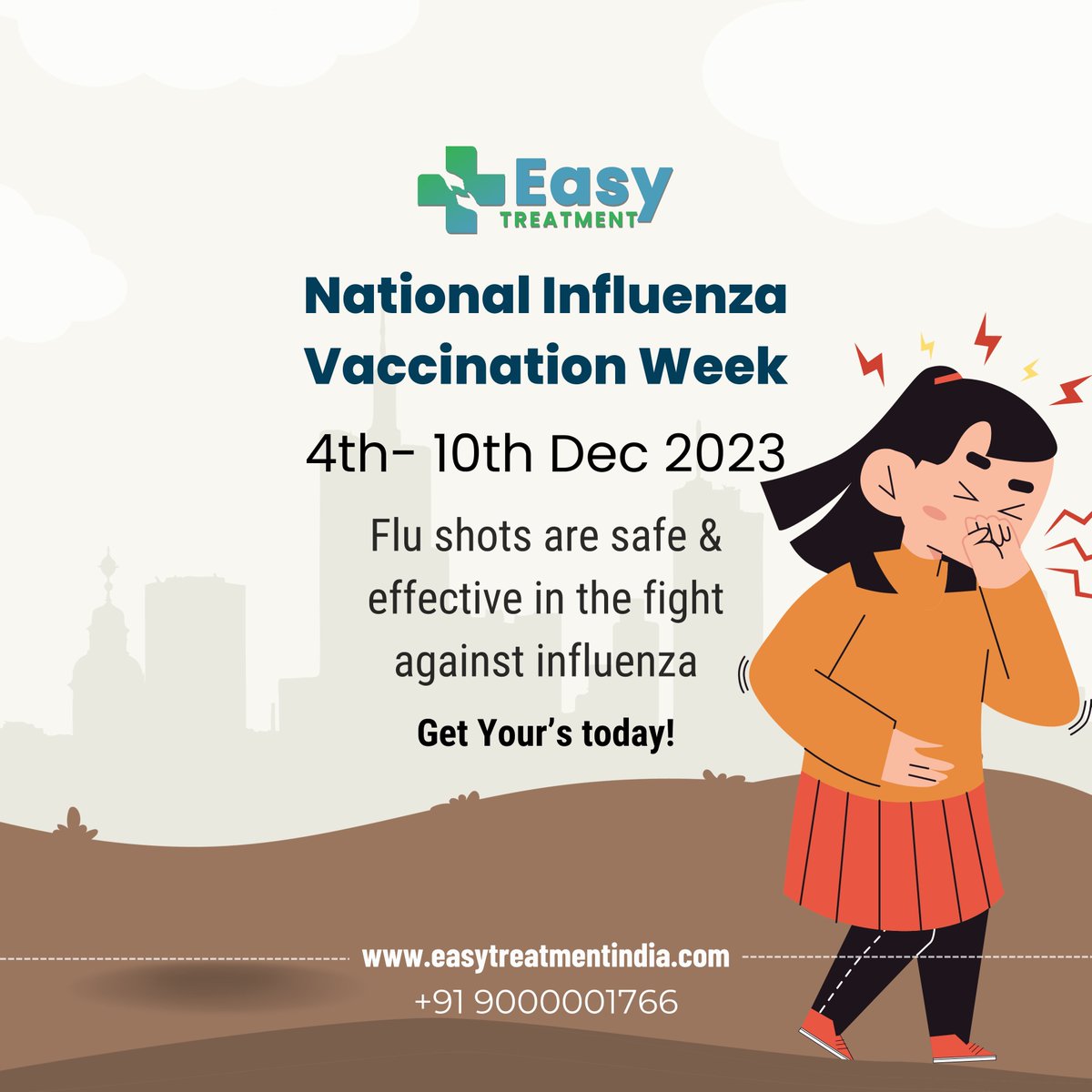 Easy_treatment's tweet photo. National Influenza Vaccination Week
4th- 10th Dec 2023
Flu shots are safe &amp; effective in the fight against influenza. Get Your’s today!
.
.

#FluVaccineWeek #FightTheFlu #GetVaccinated #InfluenzaPrevention #ProtectYourself #FluShotSafety #easytreatmentindia https://t.co/e2fhbsEvnG