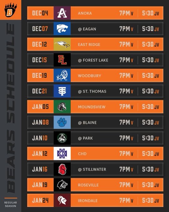 2023-2024 Season Schedule