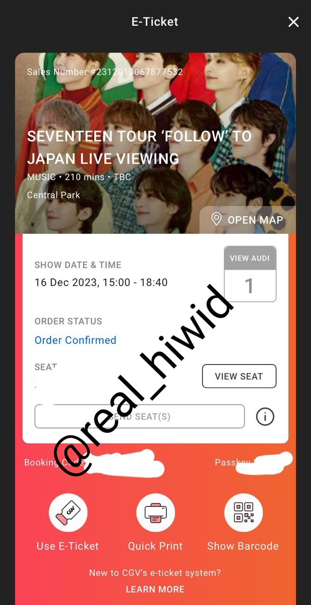 real_hiwid's tweet photo. WTS / WANT TO SELL SEVENTEEN FOLLOW TO JAPAN LIVE VIEWING
Underprice DM
1 tiket , Jam 3 di CGV central Park
Dijual krn mau bareng temen2 di jam 7 malem https://t.co/YVAADT1QWy