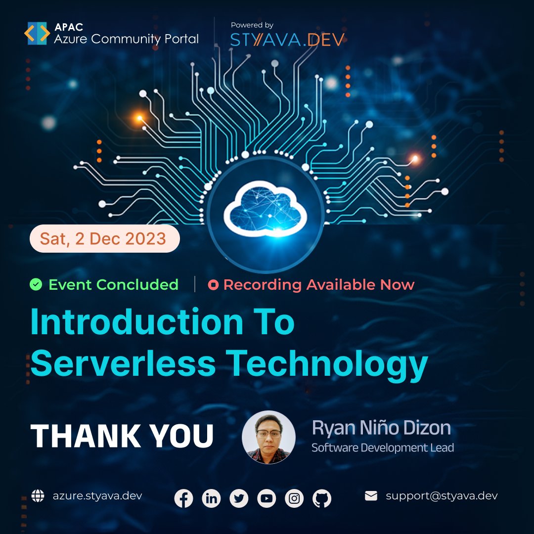 StyavaD's tweet image. We went over Serverless technology👩🏻‍💻 with Ryan Dizon who helped us understand💡 what it is Serverless, and how you can use it for yourself👍🏻. 

Watch the recording📺: smpl.is/88tnm

#ServerlessTechnology #Innovation #Azureserverless #TechEvent