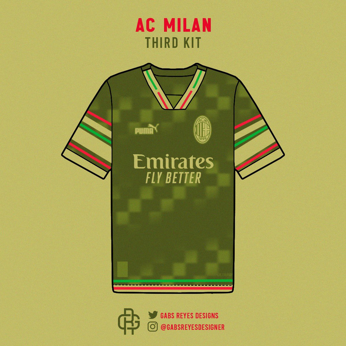 AC Milán - third kit

#100Días100Equipos #Día36

<a href="/acmilan/">AC Milan</a> × <a href="/pumafootball/">PUMA Football</a> 

Color obligatorio: #6C7А22

@Seoul_design1