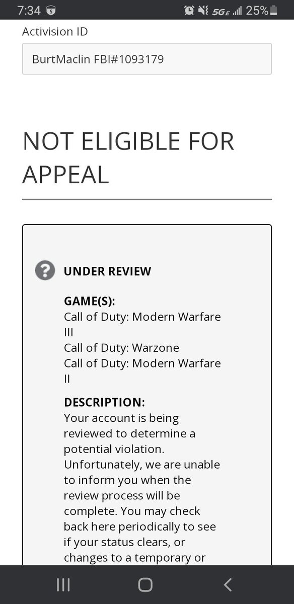 AtomicMonkey714's tweet photo. @Activision @CallofDuty  can you please give me some info on why I was banned? Loyal customer here since 2014, no reason to do anything stupid like cheat in cod. Just a guy on his 30s who likes to play your game for 10+ yes. Please help!

Has this happened to anyone else? https://t.co/u9aHZWRqcK