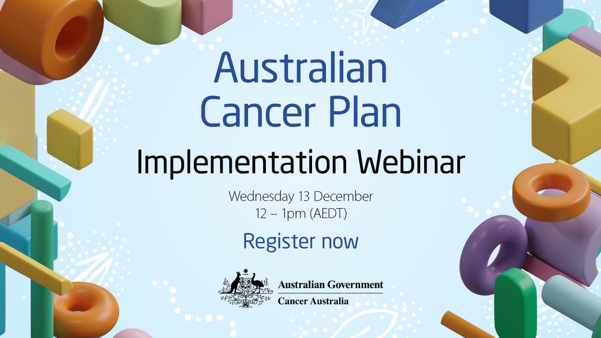 Do you want to be involved in implementation of the Australian Cancer Plan? Register for the Implementation webinar and submit your questions at events.teams.microsoft.com/event/2bdcae16…