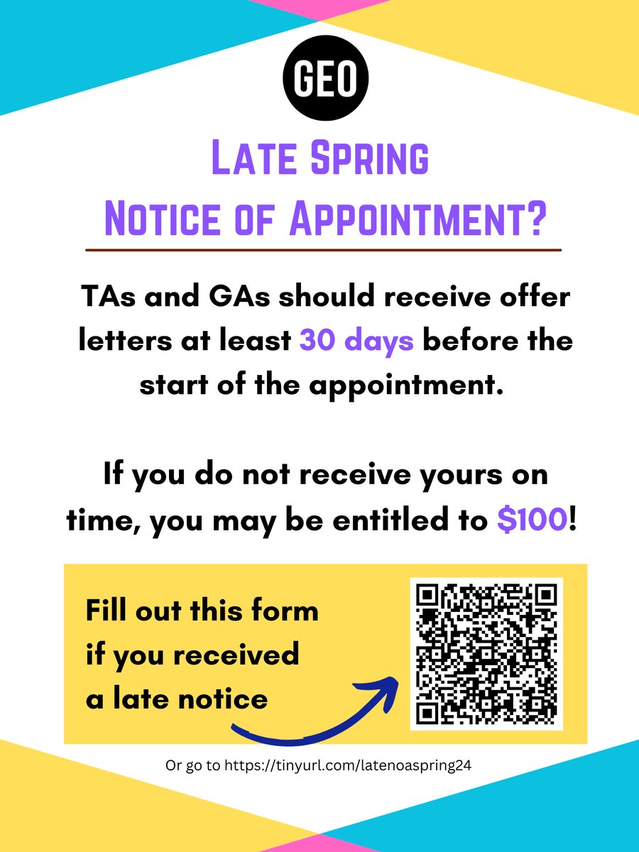 🚨Attention! 🚨

If you receive a late appointment letter, you may be entitled to $100. 

Please fill out the grievance form below if you receive a late letter.

Form: forms.gle/rr7AfX3mzUrHKq…