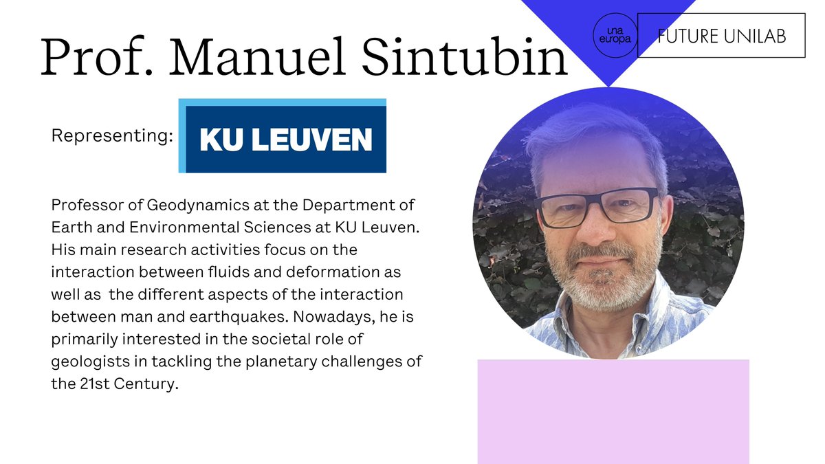 Meet the @Future_UniLab #SteeringCommmittee Representative from @KU_Leuven!🇧🇪

'The #UniversityoftheFuture will celebrate diversity, acting as a catalyst of advancing knowledge and of forming truly European scholars/academics.” - Professor @ManuelSintubin 

Bio↩️