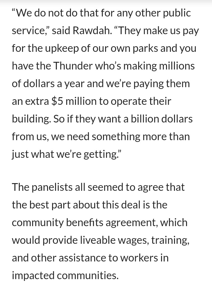 SeattleRicky206's tweet photo. Man @DThompson91 just reading some things and man this is all crazy.... OKC is in the same position with THE SAME OWNERSHIP GROUP THAT TOOK OUR TEAM. Now look , after covid you want the PUBLIC TO PAY FOR YOUR ARENA ??
#ShouldHaveNeverLeft #Seattle https://t.co/suuZwRYy7C