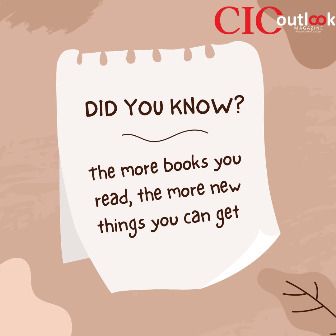 Embrace the power of reading! 🌟📚 The more books you read, the wider your world becomes. Dive into new worlds, gather fresh perspectives, and unlock a treasure trove of knowledge.

#ciooutlook #didyouknow #ReadMoreLearnMore #KnowledgeIsPower #BookwormLife #ExpandYourMind