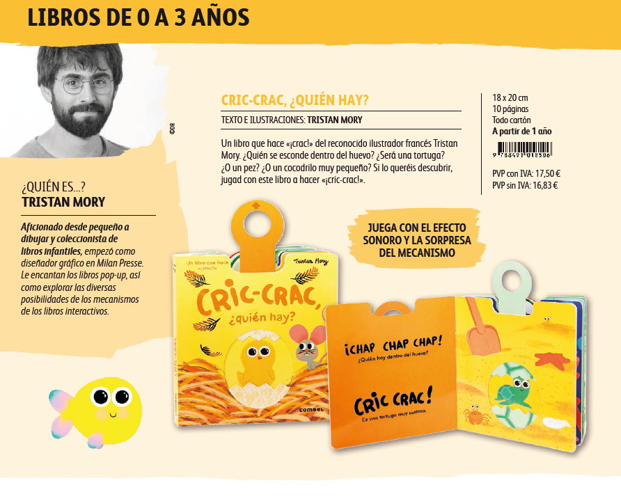 jaguzmanamador's tweet photo. 📚 "CRIC-CRAC" de 🖊️🎨 @tristan_mory

📢¡BÁSICOS DE  #COMBELEDITORIAL 2023!

Juega con el efecto sonoro y la sorpresa del mecanismo.

#TRISTANMORY #instabook #bookstagram #combel #editorialcombel #libroinfantil #hoyleemos #lij #librosparaniños #librosinfantiles #crecerleyendo https://t.co/Wwli4IuOp6