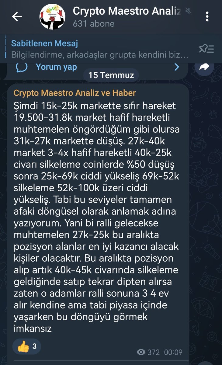 Crypto_Maestro1's tweet photo. #BTCUSDT #Bitcoin
15 temmuzdan beri fikrimiz sabit çokta uçuyoruz moduna girmeye gerek yok. https://t.co/LaRePN8N2Y
