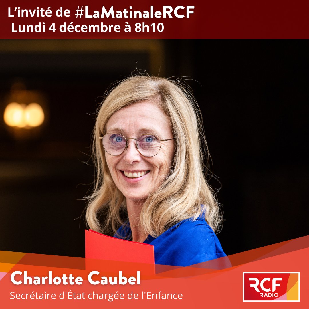 Au programme de #LaMatinaleRCF :

7h15 • Où donc va la COP28 ? @MartinKopp_ pasteur, théologien et spécialiste de l'écologie 

🧒 8h10 • Exposition aux écrans, prévention des violences sexuelles : @CharlotteCaubel, secrétaire d'Etat à l'@Enfance_gouv est l'invité de la Matinale