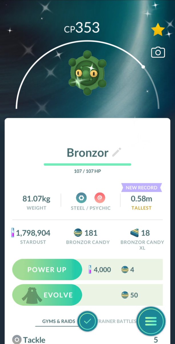 PkmnMasterKari's tweet photo. First shiny of the day was a bronzor! Then 3 shiny samurotts. Not really good stats but a shiny is a shiny 😁 #PokemonGO #PokemonGOApp #PokemonGOraid #PoGo #raidday #gottacatchemall #pokemon https://t.co/3DKLvA26pG