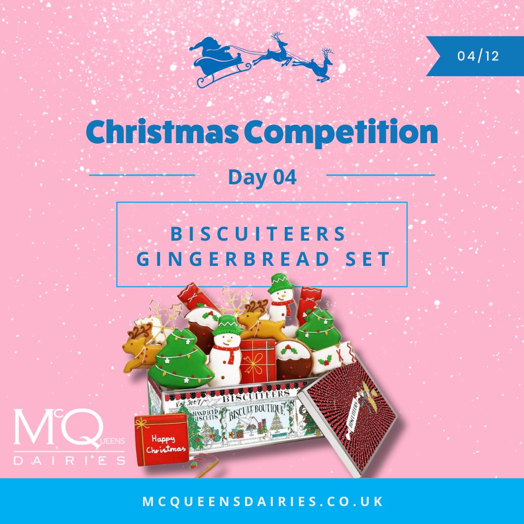 ✨12 Days Of Christmas Competition ✨⁠ Day 4 - Biscuit Set @BiscuiteersLtd HOW TO Win:⁠ 🎁 Follow @DairiesMcqueens 🎁 Like & Retweet 🎁 Tag a friend in the comments ⁠ ⁠EXTRA ENTRIES are also available on our Instagram and Facebook page 🙌⁠ #giveaway #win #competition ⁠