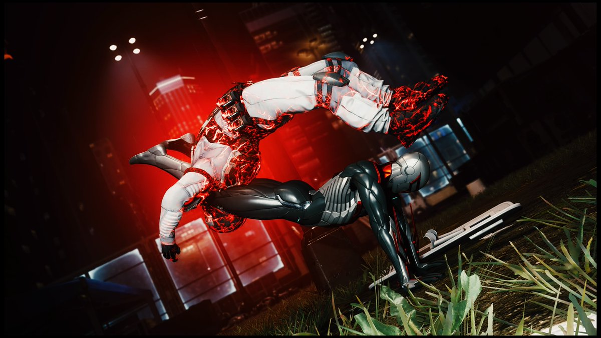 Quicksilver1994's tweet photo. "Spider-Verse? Huh, that's... stupid. It's called The Arachno-Humanoid-Poly-Multiverse. Which sounds... stupid too I guess." - Spider-Man 2099 #MiguelOHara #SpiderMan #Spiderman2099 #spidermanPS4 #VirtualPhotography https://t.co/0UOIGwpvoc