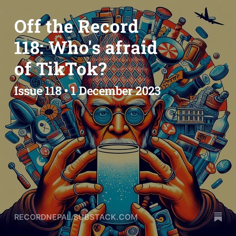 The Record (@recordnepal) on Twitter photo This week's Off the Record takes a closer look at the TikTok ban - how content blocking was trialed with the porn ban and how it's going forward with planned restrictions on other social media. Read, share, and subscribe. It's free! Link in bio. <a href="/inkthink/">Pranaya Rana</a> This week's Off the Record takes a closer look at the TikTok ban - how content blocking was trialed with the porn ban and how it's going forward with planned restrictions on other social media. Read, share, and subscribe. It's free! Link in bio. <a href="/inkthink/">Pranaya Rana</a>