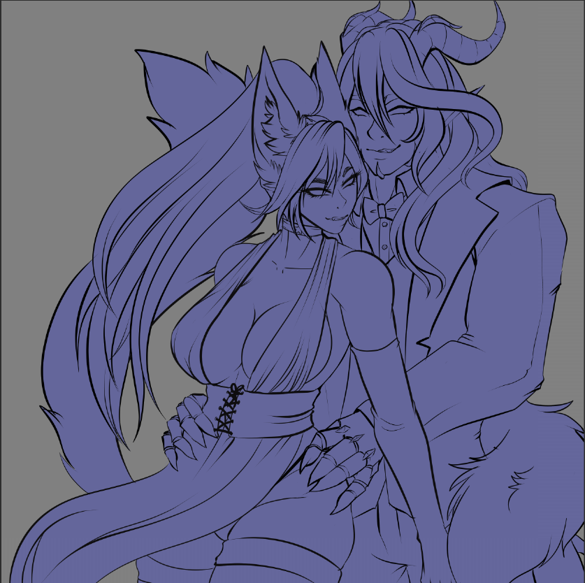 Mizukithia's tweet image. Thanks you @frostviperVT For the Raid &amp;gt;///&amp;lt; 

&amp;lt;3 Here's a little Update on the PRom date art &amp;lt;3 :) 

#vtuberprom #Vtuberpromdate #promdate #Vtuber #envtuber #artist #Vartist