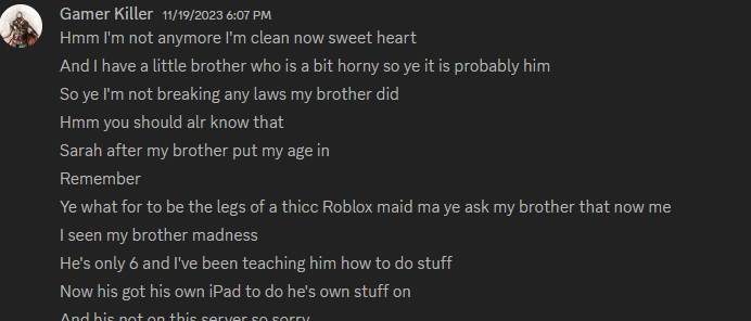 Flesh_Consumer's tweet photo. @realRubenSim i joined this discord link on a roblox fart rp group here is some of the disgusting things ive found. https://t.co/TUVHpKoYe3