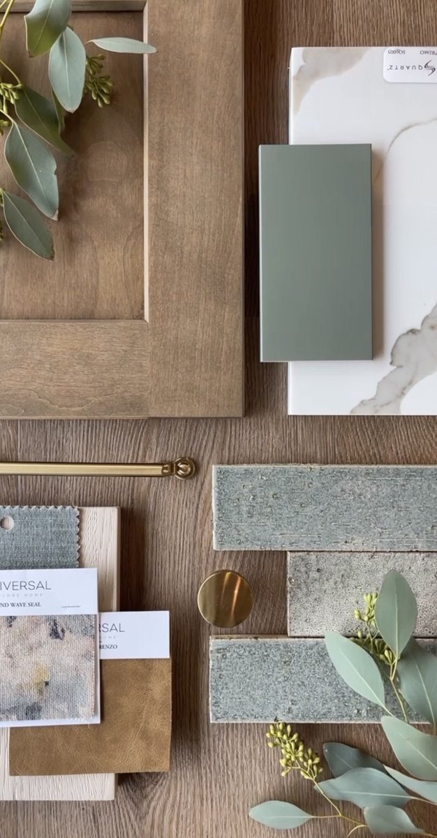 IDesign2090's tweet photo. If you’re looking for the right colour to match with wood, this green is for you! These colours go perfect together, and remember to lay out your materials to start your design process:) https://t.co/QCffjx8OEa