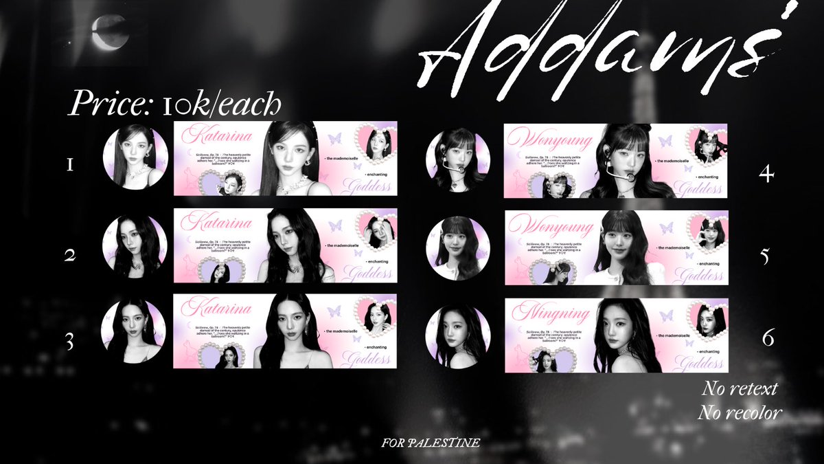 ㅤㅤ
› any interaction will be appreciated!

ready stock layouts by <a href="/gimnbap/">bibi</a>, <a href="/OKUD0KU/">KUKU</a>, <a href="/yslzaurent/">R</a>, <a href="/OthearLady/">Chira</a>. harga tertera. silahkan dm jam 12 siang ke BA layout di ALT dgn format "no. layout” dan sertakan tweets ini.

#HelpPalestine #zonauang
ㅤㅤ