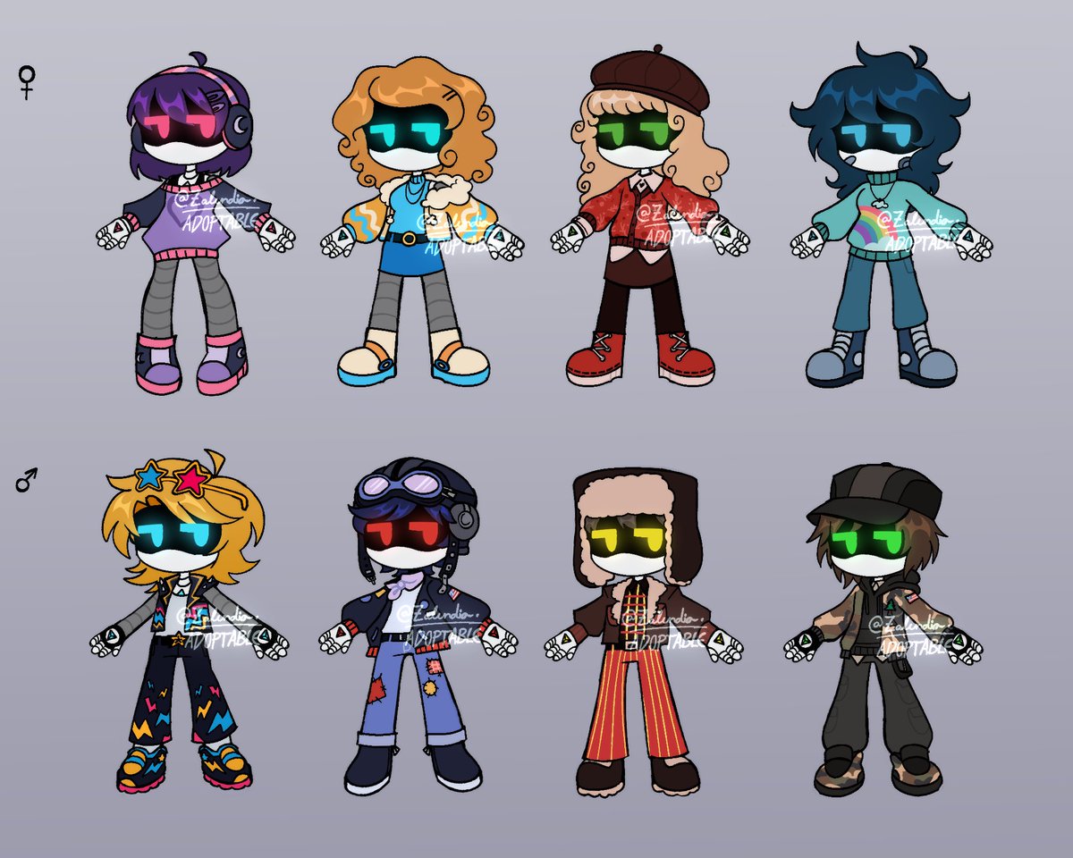 Zalundia's tweet image. Hellooo i have more adopts. 20 USD each or you can get a pair for 35. You also get a 5 dollar discount if you commission me. #Murderdrones #Murderdronesocs #Murderdronesadopt