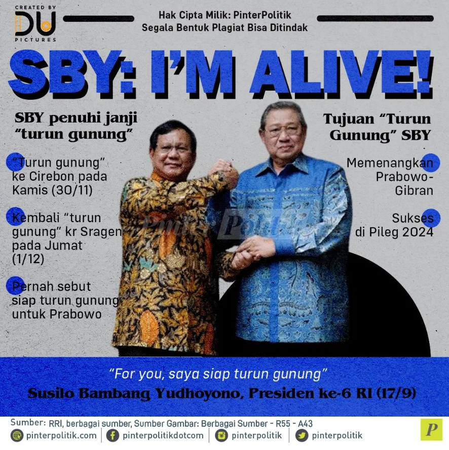 MauAleena's tweet photo. Pak SBY udah mulai tur turun gunung ya, kira-kira abis ini bakal kemana lagi ya?btw hati-hati pak, lagi musim hujan takutnya licin hihi
Cr: Pinter Politik
#sby #susilobambangyudhoyono #prabowo #prabowogibran2024 #sbyturungunung #turungunung #pemiluserentak2024 #pemilu2024 https://t.co/cjc2C6WI7Y