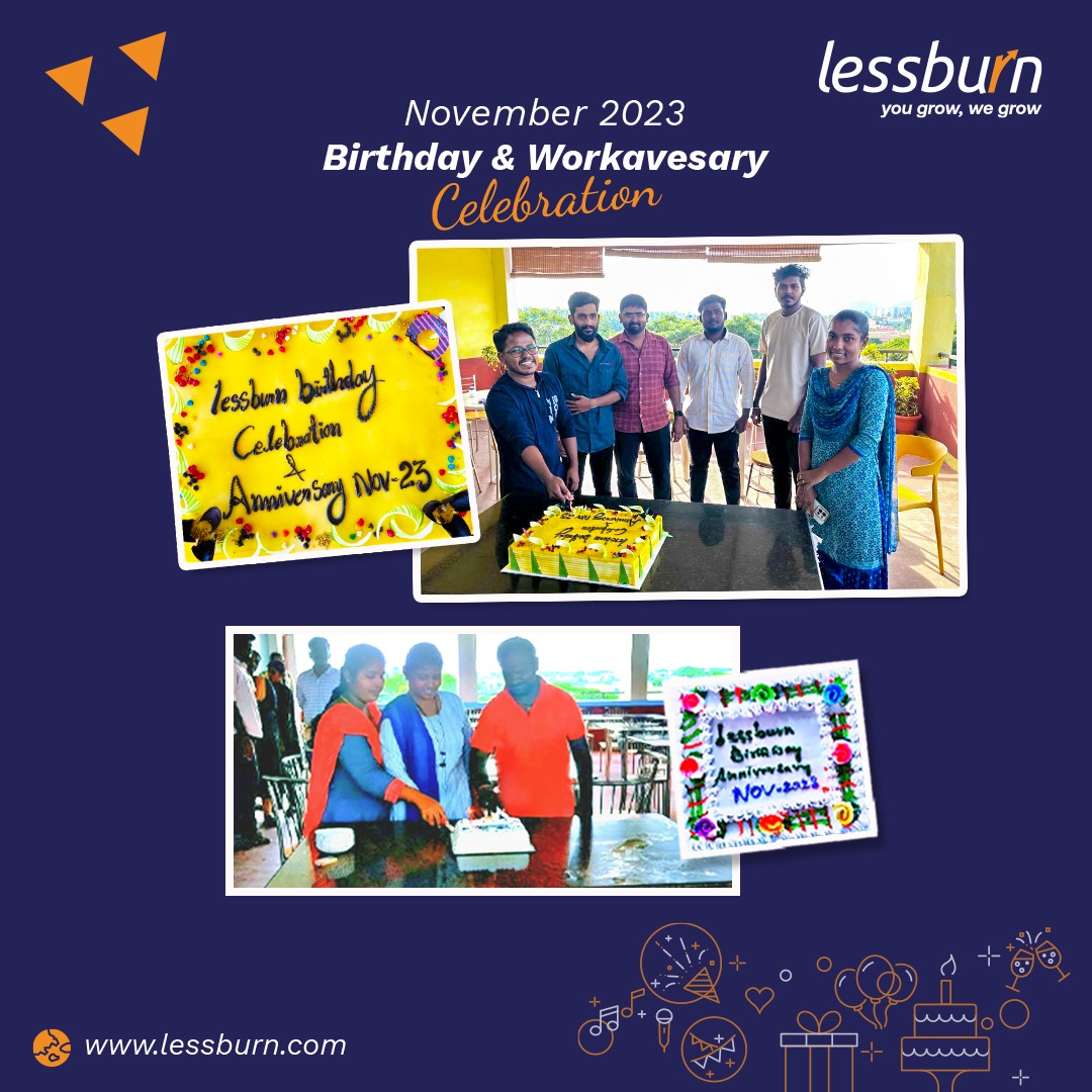 lessburn's tweet photo. Best wishes to all members at our #coimbatore and #Sivakasi branches on celebrating your birthday and workaversary in the month of November! #novemberbirthdays
#birthday #workanniversary #BusinessInformationServices #BusinessSupportServices #DigitalMarketing #lessburn https://t.co/OGxmJch8pL