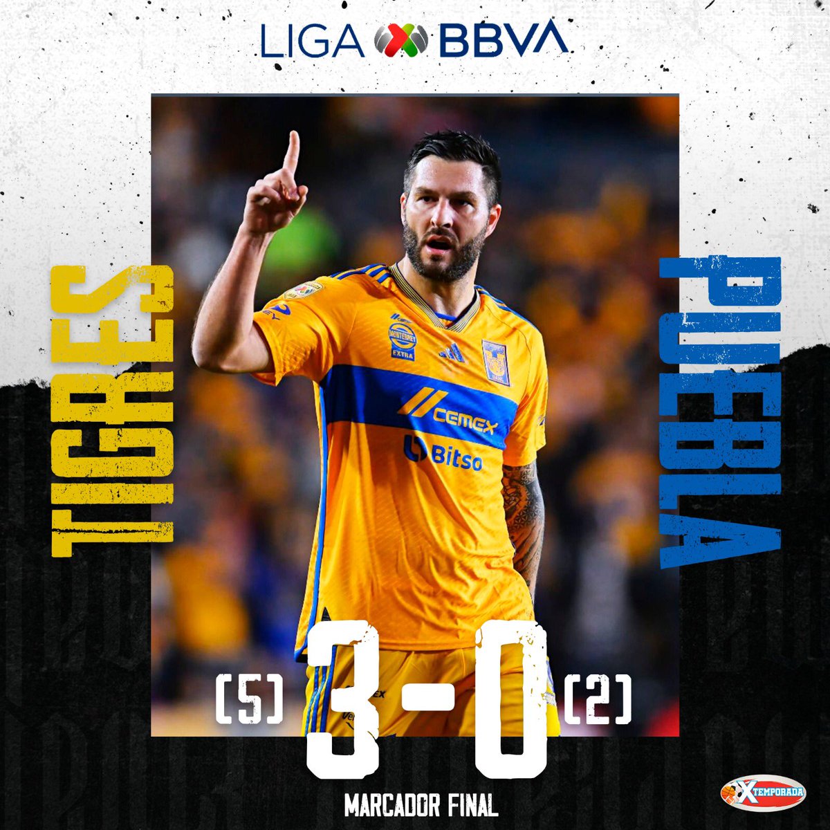 XTemporada's tweet photo. #LigaBBVAMX | ¡Último boleto a Semifinales !

El equipo de @TigresOficial se instala a la semifinal venciendo 5-2 a @ClubPueblaMX en el marcador global y se instalan en la semifinal de la @LigaBBVAMX . https://t.co/JvtBNEvmny