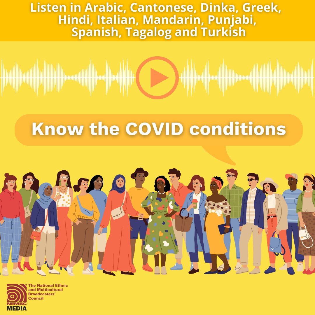 Community transmission of COVID-19 is increasing across Victoria. Know the COVID conditions. Listen in your language here: omny.fm/shows/covid-co…