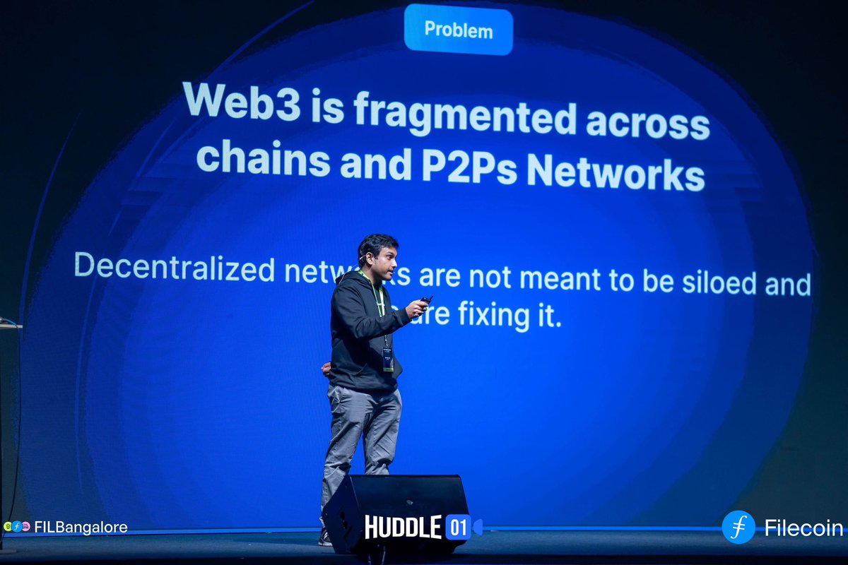 Thanks <a href="/huddle01com/">Huddle01</a> <a href="/Filecoin/">Filecoin</a> for giving me opportunity to speak at #FILBangalore 

Building the discovery layer for web3 is much needed force to drive the jump for 99% of other internet users. 

<a href="/Macha0x/">Macha Labs</a> solves this with search powered by federated networks.
