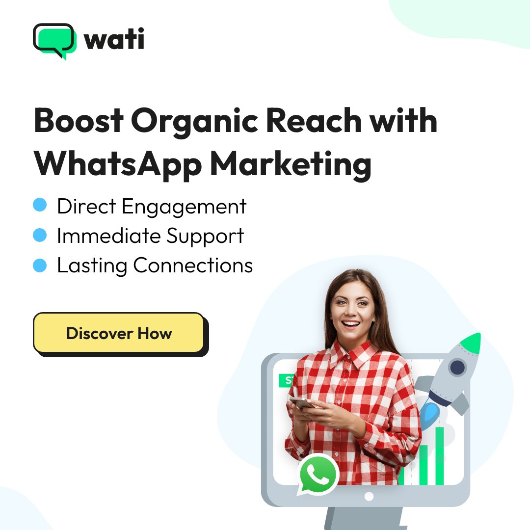 🌿 Elevate marketing with WhatsApp API! Chat, support, and connect organically. 📈 Dive into our guide for tips: hubs.la/Q02bl1S20

#WhatsAppAPI #OrganicMarketing #Wati #BusinessMessaging #WhatsAppForBusiness
