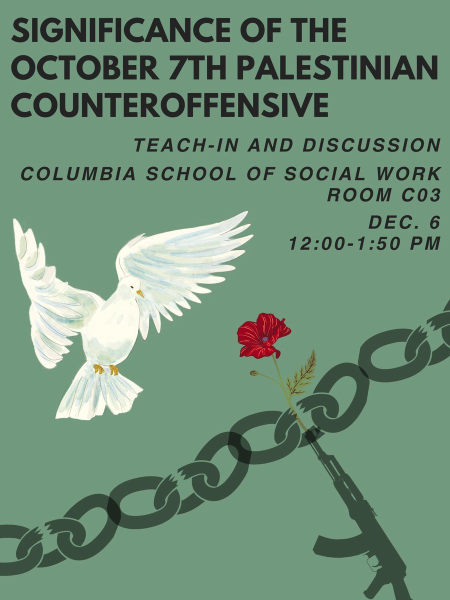 Shai Davidai (@shaidavidai) on Twitter photo IT'S TIME FOR ALL OF US TO RAISE OUR VOICES!
The School of Social Work at @Colubmia University CANNOT allow a "teach-in" that sees rape as a "counteroffensive" and calls murder and kidnap of children "revolutionary violence"!
PLEASE RETWEET THIS WITH YOUR OWN CALL TO <a href="/Columbia/">Columbia University</a> IT'S TIME FOR ALL OF US TO RAISE OUR VOICES!
The School of Social Work at @Colubmia University CANNOT allow a "teach-in" that sees rape as a "counteroffensive" and calls murder and kidnap of children "revolutionary violence"!
PLEASE RETWEET THIS WITH YOUR OWN CALL TO <a href="/Columbia/">Columbia University</a>