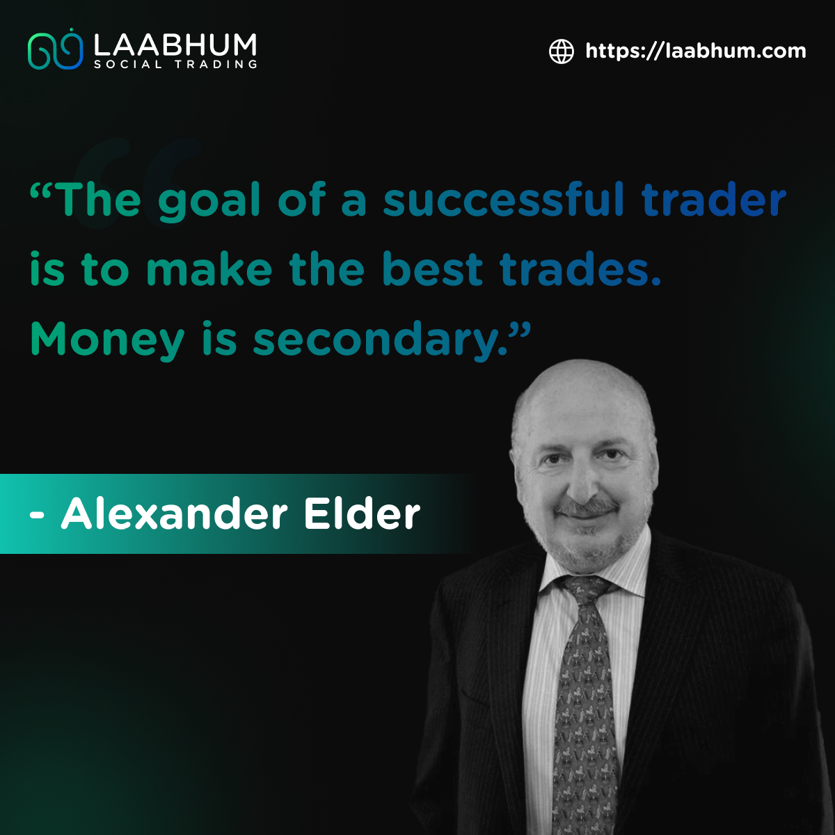Wise words from #AlexanderElder

Join us @laabhumsocial for trading insights.

#Laabhum #laabhumsocialtrading #OptionsTrading #SuccessQuotes #MotivationMonday