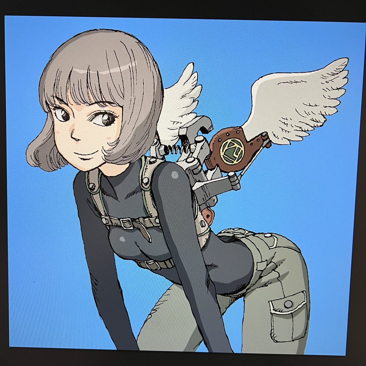 masakazuishi's tweet photo. これはPCから発掘された「アフタヌーンっぽい絵」です。
四季賞のバナーか何かのために描いたんだったかな？

という事で今晩、アフタヌーンの編集長のイベントに出ますので、よろしくお願いします。 https://t.co/ROfF8mRZun
