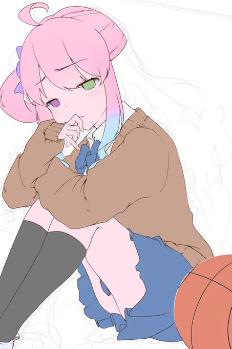 ブレザーんなたん 途中経過 #ルーナート #hololive #illustration
