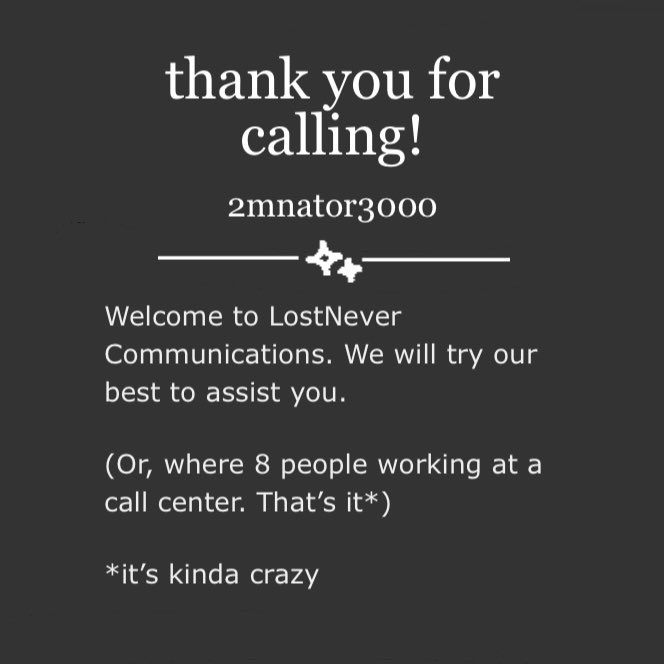 thank you for calling!

☎️ call center au
☎️ 2mn (more relationships to come 🤗)
☎️ chapter 1: Real Time Analyst 

(just me and another silly office au)