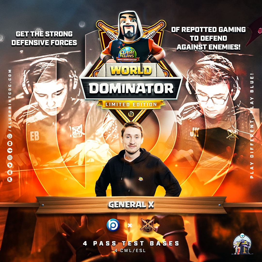 Hey, everyone!

Want to dominate the best defensive performance in the world, like <a href="/rpg_coc/">Repotted Gaming</a>? We have something for you!

TH15 WORLD DOMINATOR Limited Edition💎Pack

Check out this blog for more info 🔽
blueprintcoc.com/world-dominato…

#ClashOfClans #ClashEsports #ClashWorlds