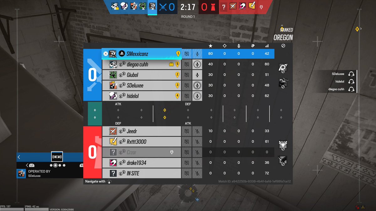 Mexxicanz_'s tweet image. These people is hitting your servers @UbisoftSupport  match id + I got a 1 hour ban and -30 elo : a942250b-9338-4b4f-bafd-1ef98fa7ca12