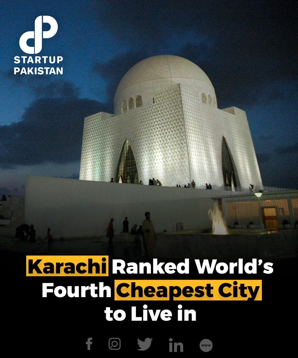 Karachi, the dynamic metropolis of Pakistan, has earned the distinction of being the fourth most affordable city in the world, offering a cost-effective lifestyle against the backdrop of its rich cultural diversity. 
#Karachi #CostOfLiving #EconomicSurvey #GlobalCities