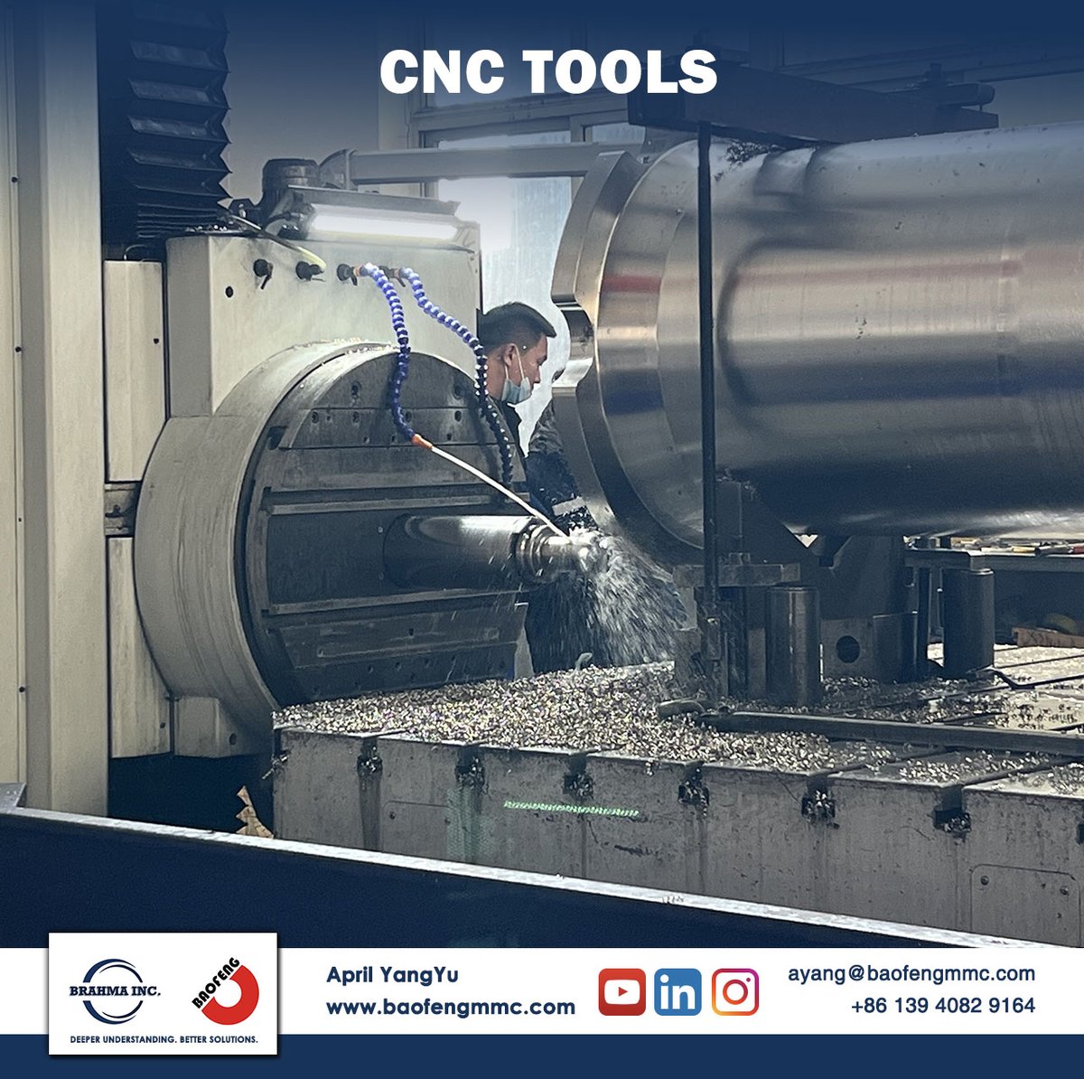 amin_yahia1's tweet image. Our CNC machine crafts quality rolls to meet your exact specifications, providing consistent excellence every time.
Contact us to learn more.
#cncachining #rubberrolls #precision #baofengmmc #brahmainc #mixingrolls