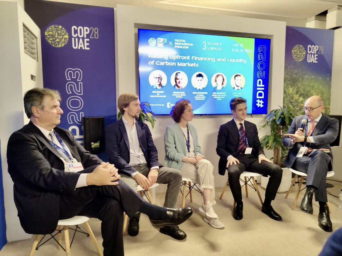 #COP28
Vlinder founder <a href="/LenaMechenkova/">Lena Mechenkova</a> ‘s closing remarks during the panel on raising upfront financing for carbon projects yesterday emphasized our commitment to market transparency and the necessity to keep the ultimate goal of carbon markets in mind.

lnkd.in/gFnUmc-3