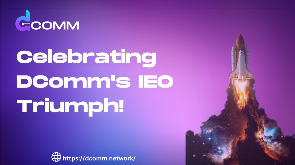 ethnoclean35's tweet photo. @Cryptos_24_7 @Diditaihuttu The recent #DComm #IEO was a complete success and this is just the beginning of the #DCommgiant
Now is the time to be a part of the biggest #blockchain and best #community to hit the market!
#IamDomm
#Tokenization
#DigitalAssets
#RWA
#Web3gaming https://t.co/RqnsTC3GqU
