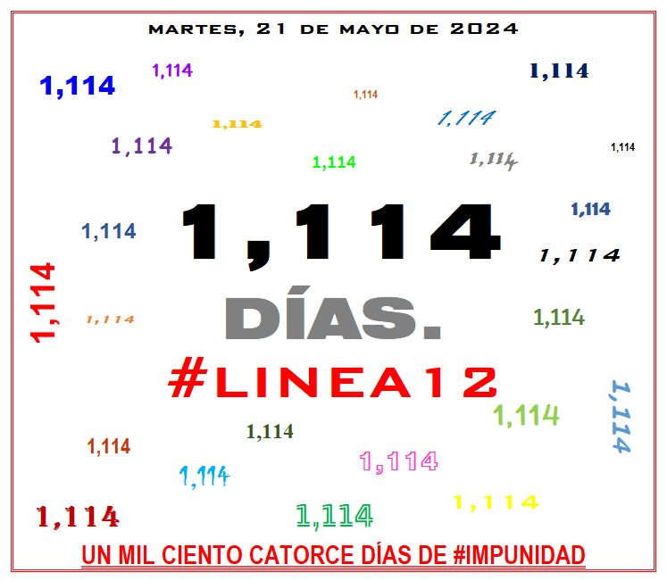 ¿#QueTal durmieron @Claudiashein, @ManceraMiguelMX & @m_ebrard❓🙄🤔

Recuerden que hoy SE CUMPLEN 1,114 DIAS de la TRAGEDIA de la #Linea12 del @MetroCDMX donde MURIERON 26 PERSONAS.

#Linea12NoSeOlvida #IMPUNIDAD

@epigmenioibarra: ¿ME AYUDAS CON EL #PaseDeLista1al26❓🤔🙄