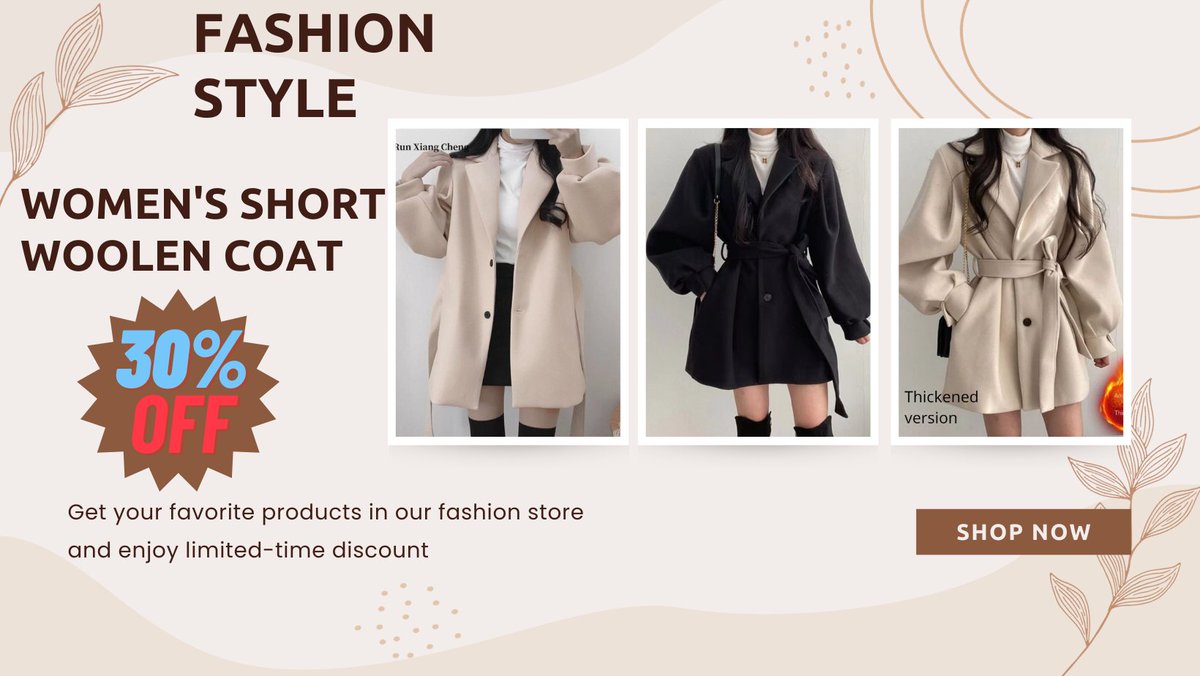 mdrobeul765's tweet photo. 30% OFF📷📷

Women's Short Woolen Coat 2022 New Autumn Winter Free Shipping Heavy Woolen Coat Casual Hepburn Style Fashionable and Simple Top
Visit the Website: https://t.co/gNzGUy5WxQ

#woolencoat #shortwoolentop #shorts #shorttops  #foryouシ #foryouシpage #foryoupage #Trading https://t.co/yARYBEwU7D