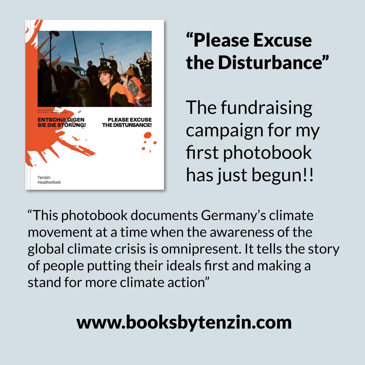 Very excited to announce the fundraising campaign for my first photobook “Please Excuse the Disturbance”!! Link in bio